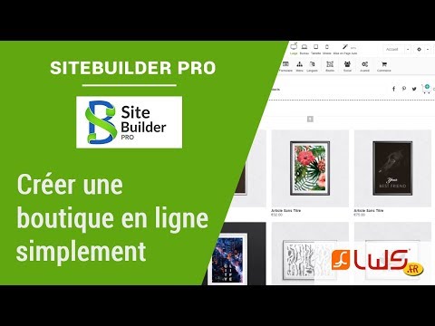 Créer une boutique en ligne simplement [SiteBuilder Pro]