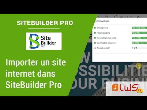 Importer un site internet dans SiteBuilder Pro